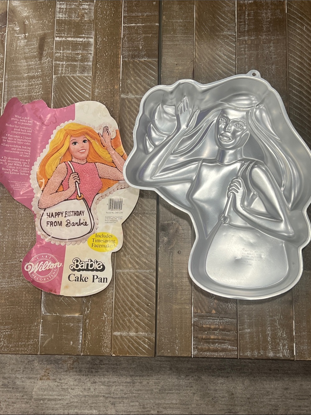 1986 Wilton Barbie Shaped Cake Pan - Silver